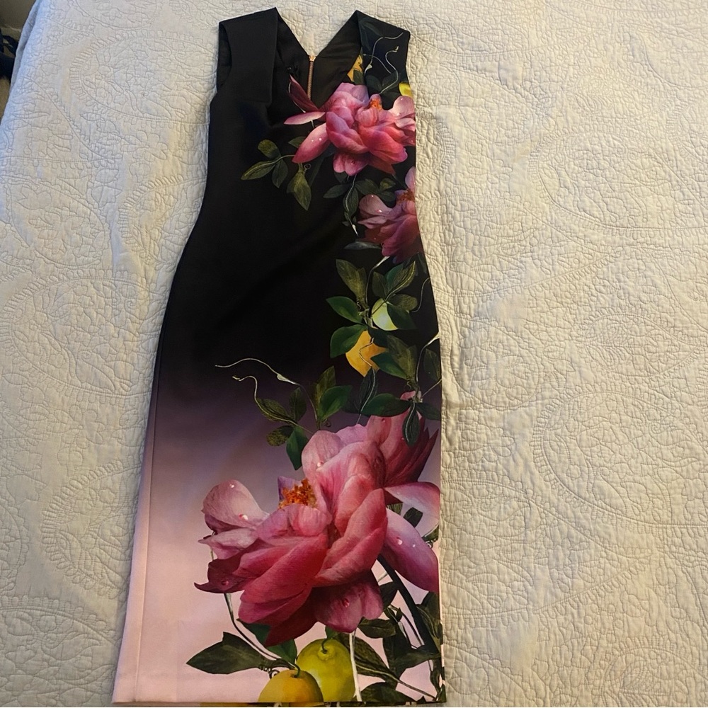 Ted Baker Floral Midi Sheath Dress